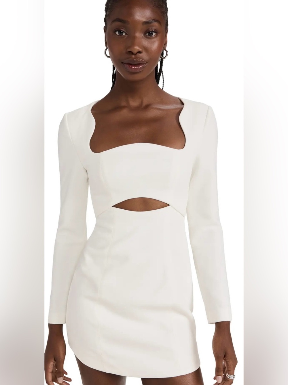 MISHA Hazel Cutout Long-Sleeve Dress - Ivory
